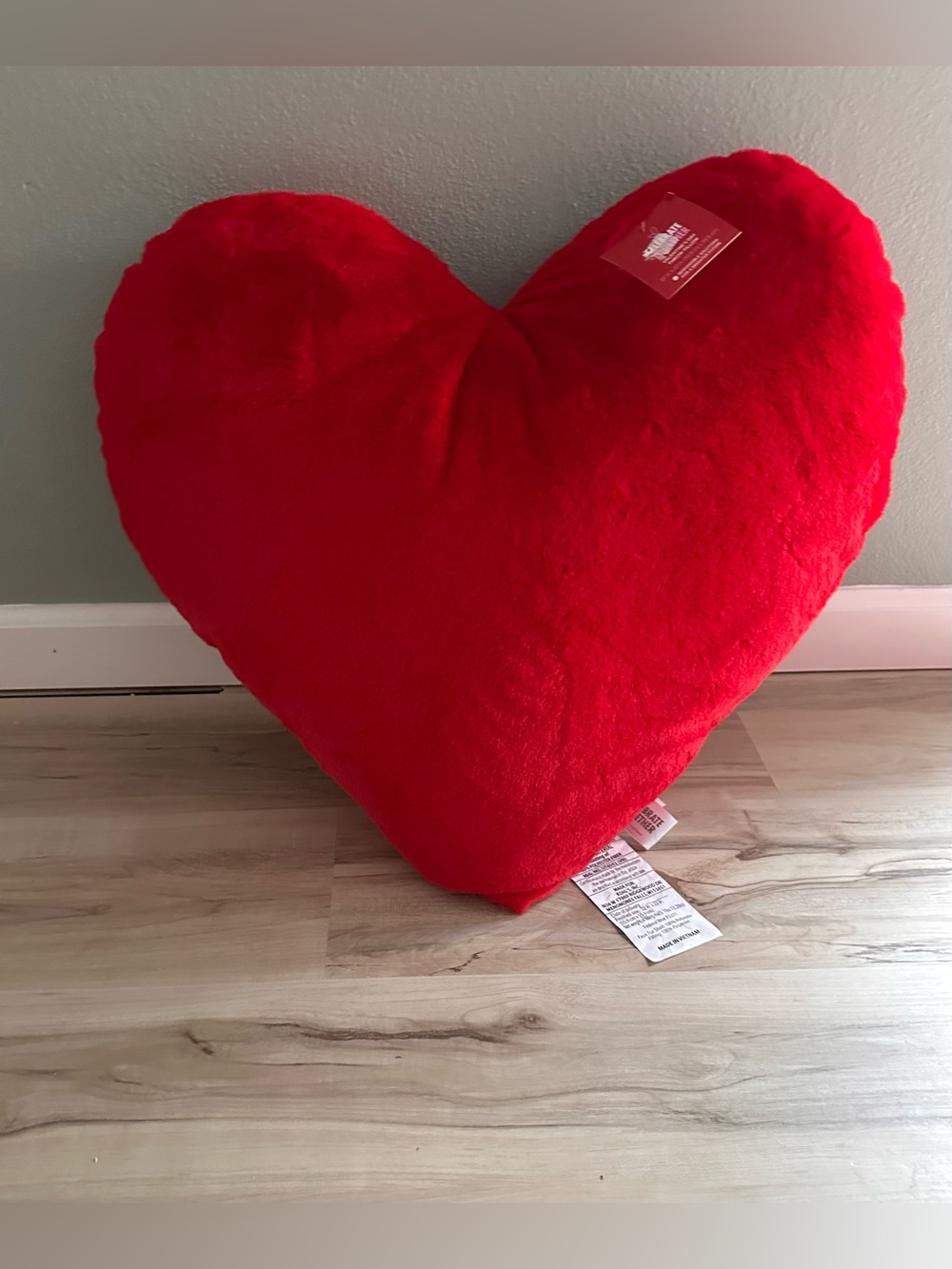 Red Heart Plush Accent Pillow